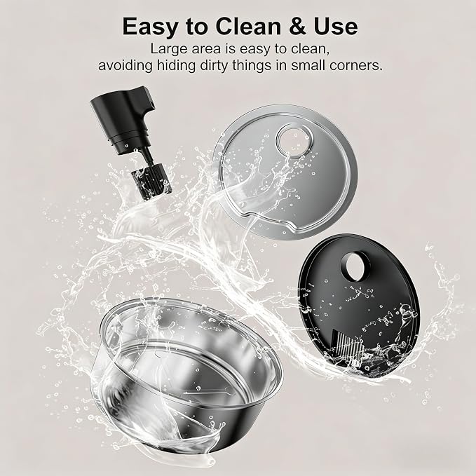Dog Water Fountain, 8L/2.1 Gal Stainless Steel for Large Dogs & Multi-Pet | Large Dog Water Bowl Dispenser, Quiet Pump, Replacement Filters, Easy Cleaning, Water Level Window, Long Lifespan, Indoor Use
