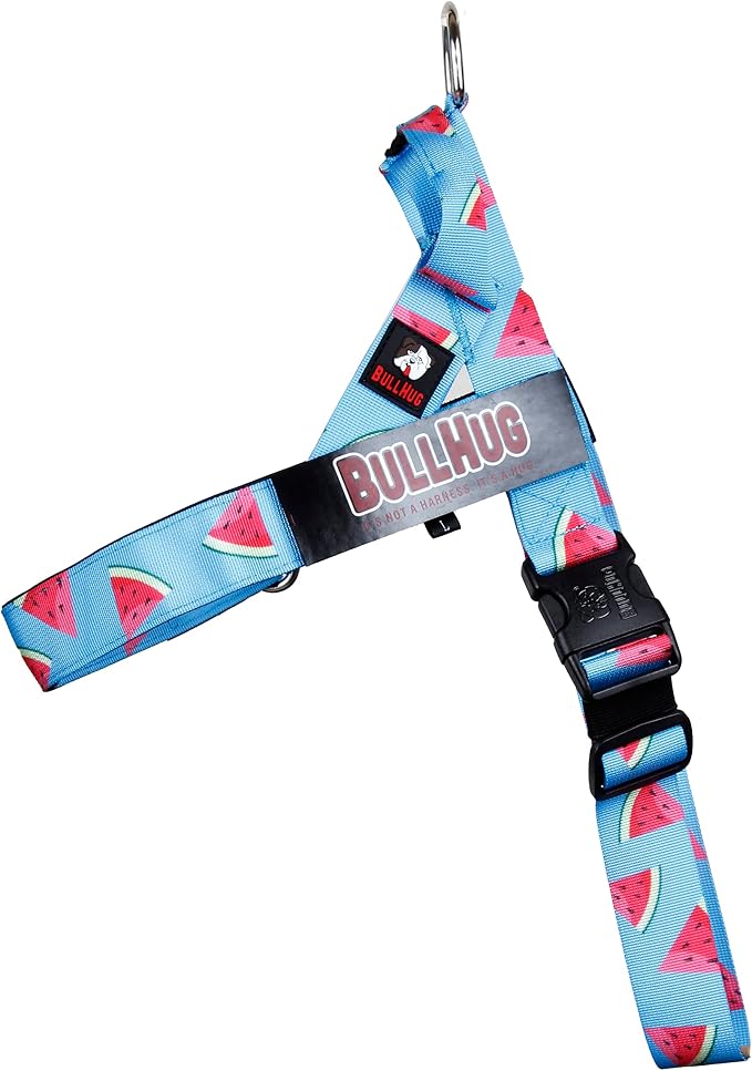 Adjustable Dog Harness– No Pull, No Choke – for English Bulldogs, French Bulldogs, Pugs & Broad-Chested Breeds – Easy, Safe Walks (Watermelon, Medium)