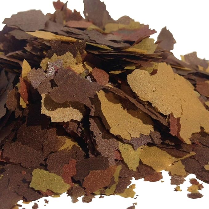 Aquatic Foods Inc. Flakes - 45% California Blackworm & Angel Fish/Cichlid Flake Mix for Angels, Discus, Cichlids, Tetras, Guppies, Live Bearers, All Tropical Fish - Premium AF Flakes - 1/8-lbs