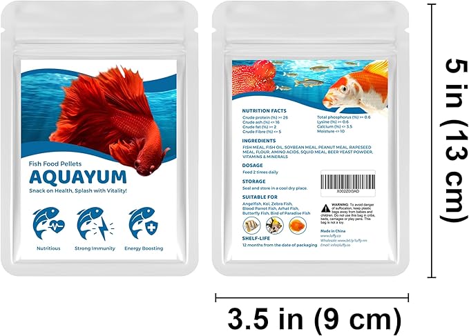 SunGrow Betta Food Pellets, 1 mm Color Enhancer Floating Feed, Balanced Diet for Happy Fish, Easily Digestible Food, Slow-Dissolving Pellets, Vegetable and Fish Formula Doesn’t Cloud Water