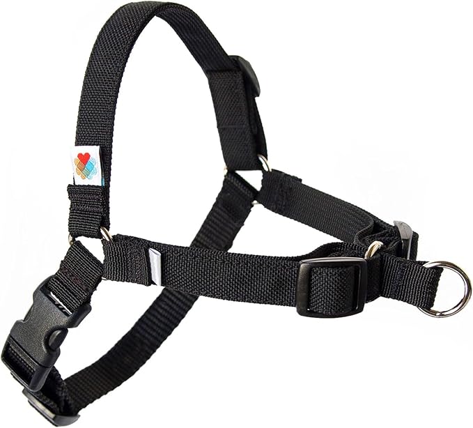 No Pull Dog Harness | Comfortable Training Harnesses | Effective No Pull Harness Design | Ideal for Large Sized Dog | 4-Point Adjustable(L - 26~32 inch Girth, Black)