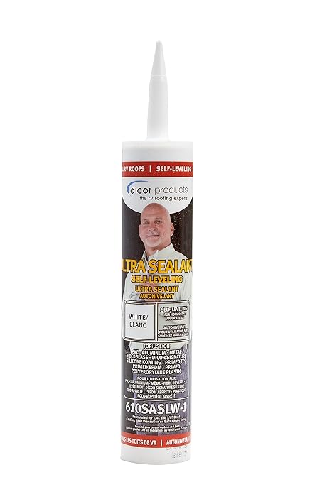Dicor 610SASLW-1 Self-Leveling Ultra Sealant System - 10.1 Oz, White, High Performance, Non-Yellowing, Fast Curing, Durable, Highly Compatible, UV Stabilized