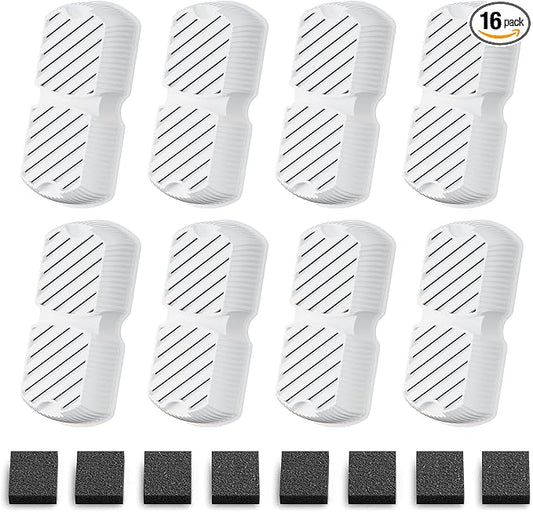 GROOKPET Dog Water Fountain Filters: 16 Dog Fountain Filters - Pet Water Fountain Filters Replacement - Including 8 Filters + 8 Sponges - Suitable for GROOKPET Dog Water Fountain for Large Dogs