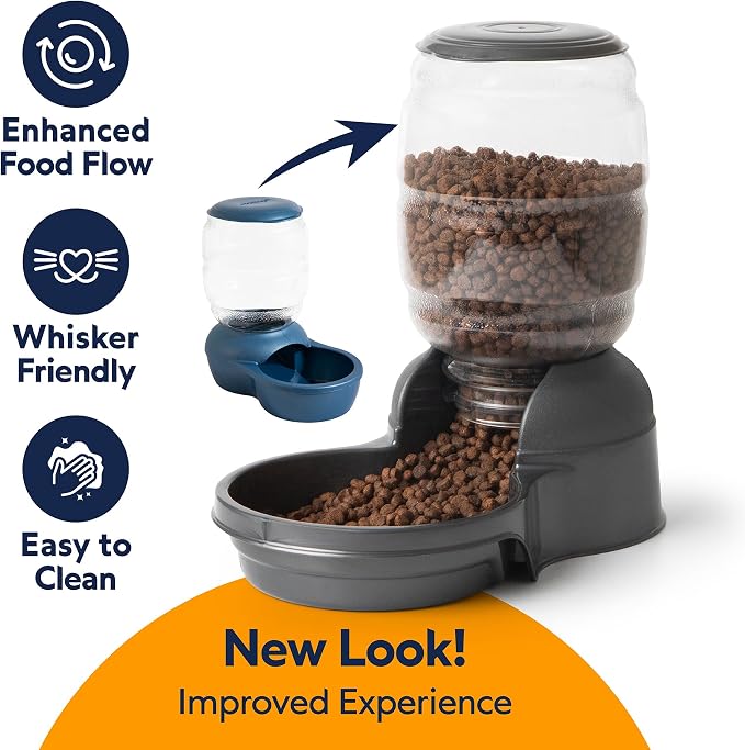 Petmate Replendish Gravity Automatic Dog Water Dispenser Pet Waterer and Pet Feeder Set with Microban Protection Base, 100% BPA Free, Wide Mouth Bowl - 1 Gallon Water, 5 lb Food