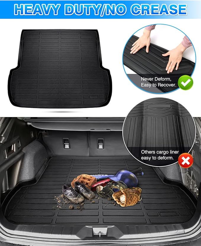 Cartist Cargo Liner Compatible with 2020-2023 2024 2025 Outback All Weather Rear Trunk Mat for Outback High Side Waterproof Heavy Duty