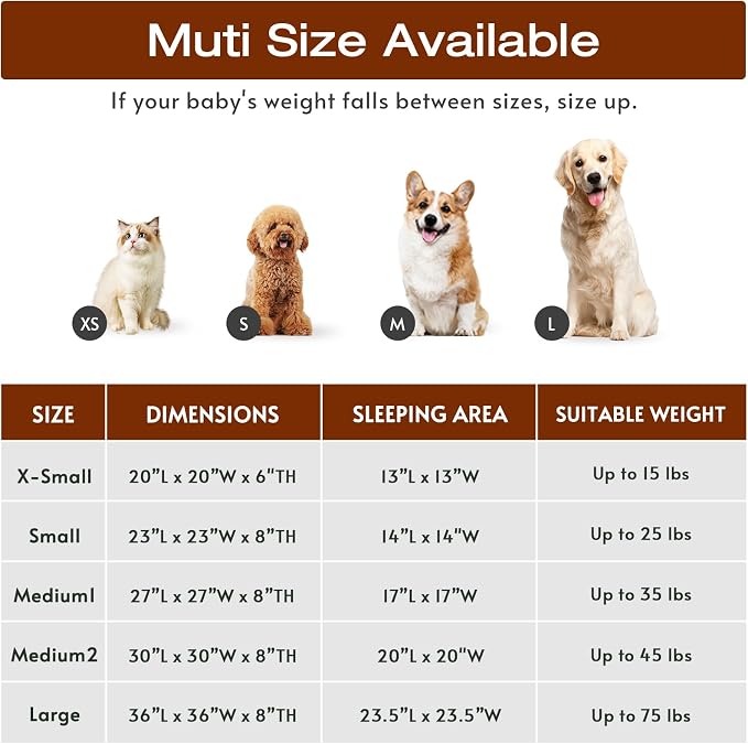 JOLLYVOGUE Dog & Cat Bed, Calming Anti-Anxiety Pet Bed for Small Dogs, Fluffy Donut Cushion for Small and Medium Pets (20") (Pack of 2)