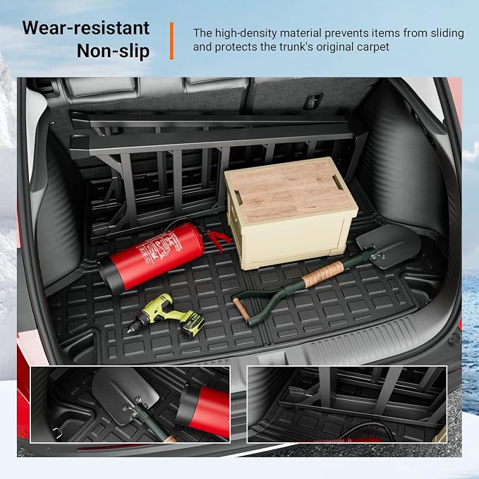 powoq Cargo Liner Compatible with 2023-2026 Honda HRV Car Trunk Mat TPE Cargo Mat Replacement for 2023-2026 Honda HRV Accessories