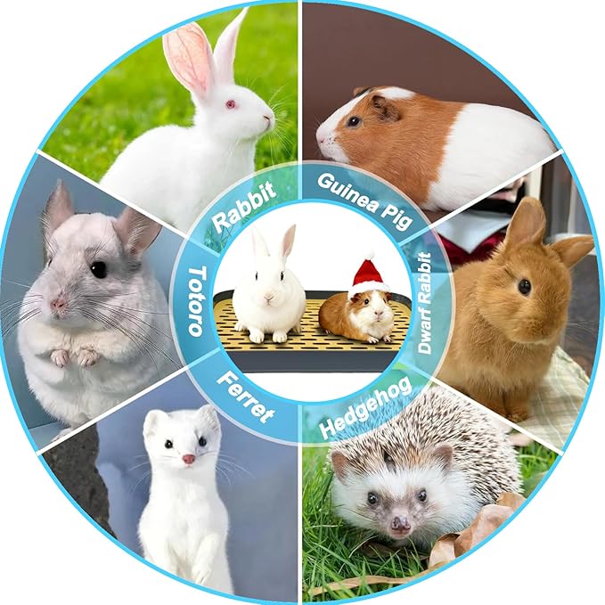 kathson Rabbit Litter Box, Bunny Potty Trainer Tray Guinea Pig Litter Box with Grid, Small Animal Toilet for Bunny Guinea Pigs Ferret Cats Chinchilla (Yellow)