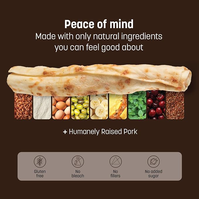 Earth Animal No Hide Stix - Rawhide Free Dog Chews Sticks 20 Count Pork | Small Sticks Pork Flavored Natural Rawhide Free Long Lasting Dog Chews - Treats for Small Dogs and Cats