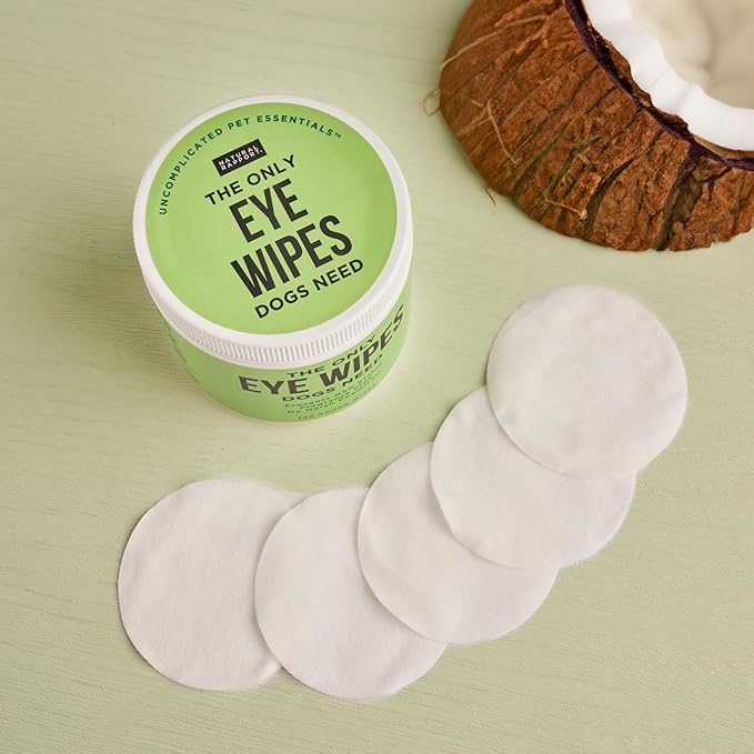 Natural Rapport Dog Eye Stain Wipes - The Only Eye Tear Stain Remover Dogs Need - Dog and Cat Tears Stain Removing Treatment (100 Wipes)