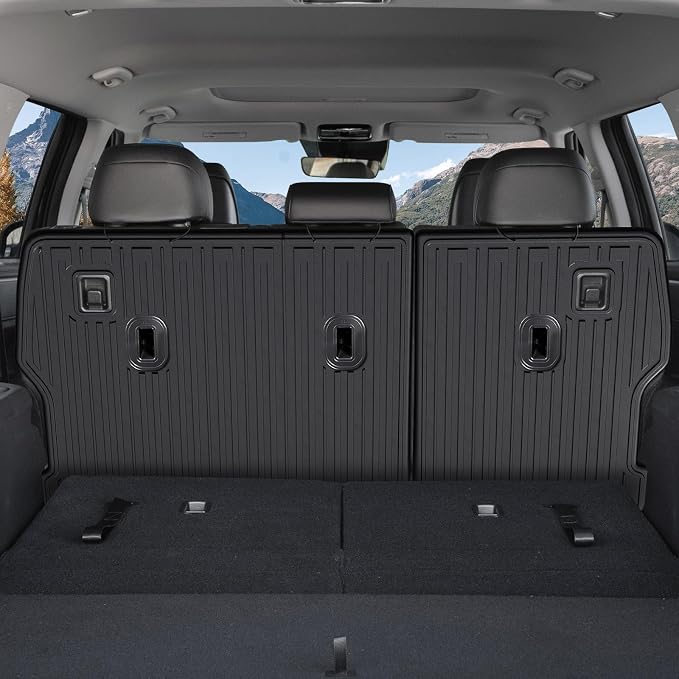 2nd Row Backrest Mat for Hyundai Santa FE 2024-2026 (Fit Hybrid and Gas), All Weather TPE Bench Seat Back Cover Durable Kick Mats for Hyundai Santa Fe