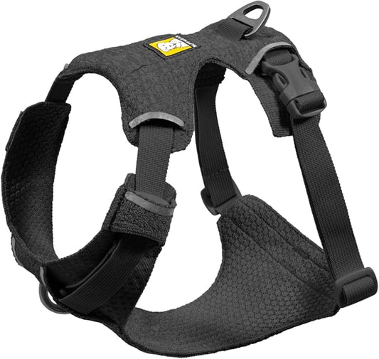 Ruffwear, Front Range Flex Dog Harness, Engineered Knit Construction for Ultimate Fit and Mobility, Lightweight Flexible Everyday Harness with Dual Leash Clips, Basalt Gray, Medium