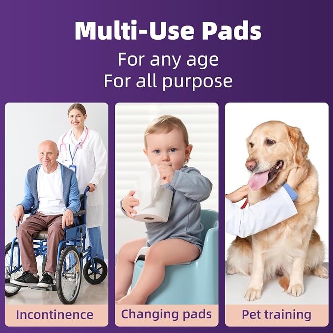 MKISS 30" x 36" Disposable Bed Pads [30 Counts], Heavy Absorbency Underpad | Super Absorbent, Extra Large, Leakproof & Waterproof Protection, Dry Quickly, Soft Fabric Surface Pads for Adult, Pets