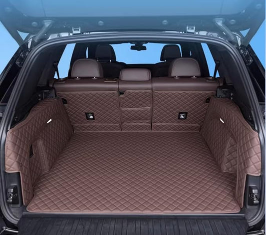 Car Trunk Mat Compatible with BMW X5 2014-2018 5 Seat- All Weather & Season, Large Coverage, Cargo Liner Trunk Replacement (Coffee