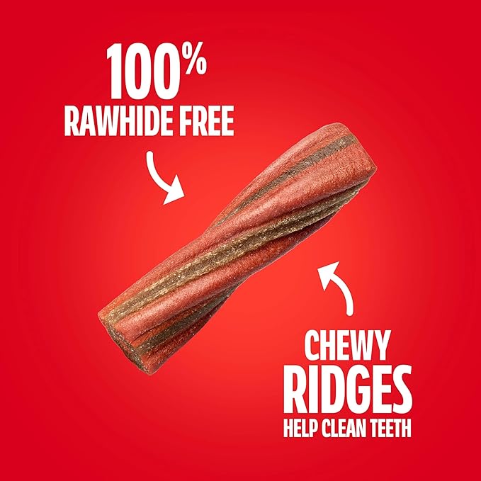 Milk-Bone Mini Comfort Chews, Chewy Texture and Real Beef, 18 Mini Chews (Pack of 4)