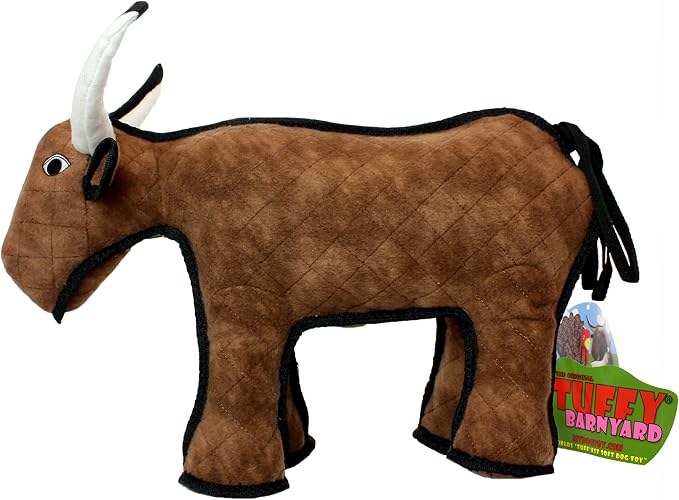 TUFFY® : 2 Pack Bull Dog Toy: Ultra Durable Plush Toy with Multiple Layers & Reinforced Seams, Washable and Floats, Original Construction