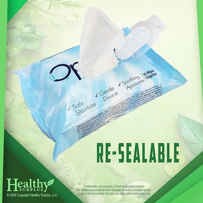 Healthy Surplus Optixcare Eye Cleaning Wipes for Dogs and Cats 50 Count 2 Pack (100 Total Wipes)