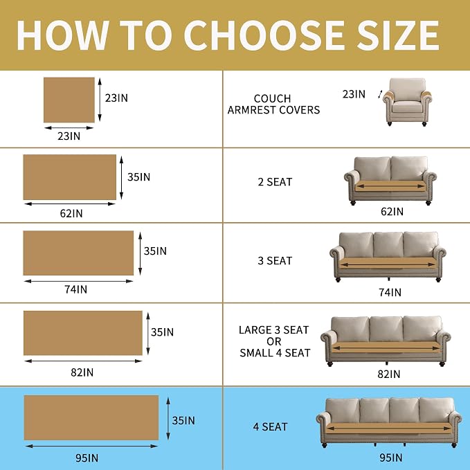 HAOMAIJIA Waterproof Couch Cover for Dogs Washable,Faux Fur Pet Couch Covers for Sofa,Soft Dog Bed Cover Non-Slip Couch Covers for 3 Cushion Couch Sofa Pet Friendly (Brown, 35" x 95" 1 Pack)