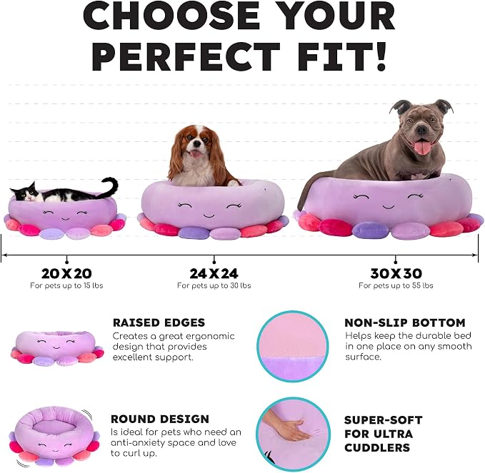Squishmallows Original 24-Inch Cici The Red Panda Pet Bed - Medium-Sized Ultrasoft Official Plush Pet Bed for Dogs and Cats