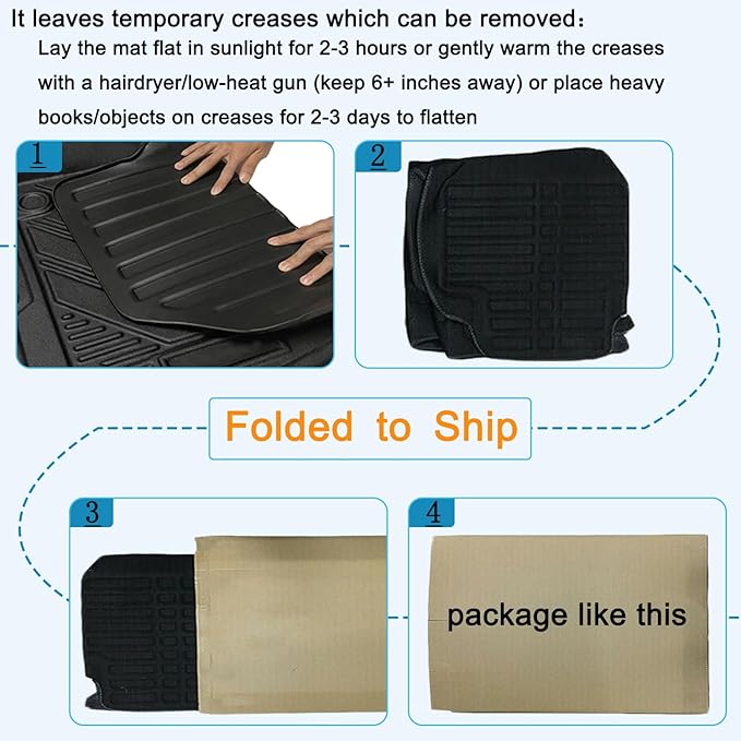Aiqiying Floor Mats＆Cargo Liners Compatible with Toyota Camry 2012-2017 Modelss，All Weather Waterproof Durable Custom-Fit Trunk Tray Front Rear Rows Full Set Carpet Protection TPE Accessories