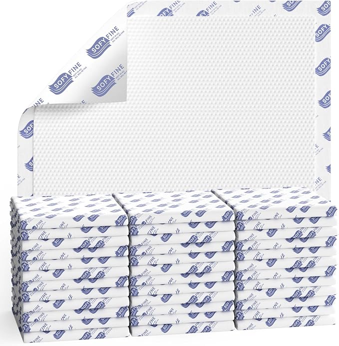 SOFYFINE Tear Resistant Bed Pads 36"x36",60 Count, Disposable Extra Large 135 Gram Heavy Duty Absorbency Adults Incontinence Chucks, XXL Thicken Puppy Pee Pads,10X Absorbency Underpads