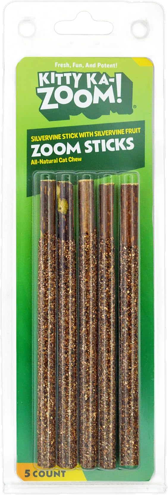 Zoom Sticks - Silvervine Sticks Covered in Silvervine Fruit | Dental Support Chew for Cats | High Potency Natural Chew Stick for Indoor Cats