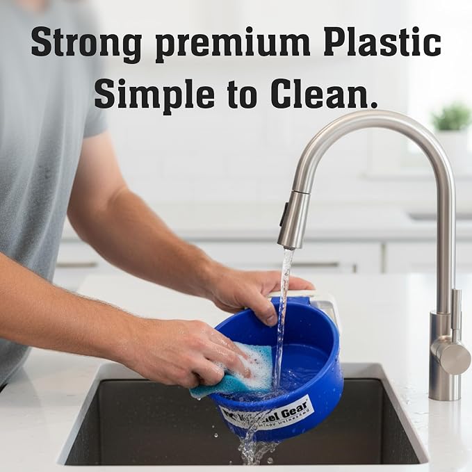 Dog Crate Water Bowl No Spill, 20oz Food-Grade Polypropylene Feeder (Blue) | Secure Crate Mount with Covered Parts, Travel-Ready, Easy-To-Clean Design for Home, Crate Training and Travel
