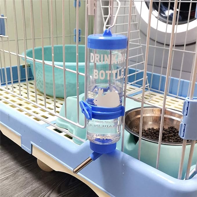 2PCS 8.45 oz No Drip Small Animal Water Bottle, Cage Water Bottles for Small Pet/Bunny/Ferret/Hamster/Guinea Pig/Rabbit