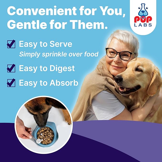 Pup Labs ProDenta, Tartar Remover for Dogs and Dog Bad Breath Eliminator, Natural Powder for Plaque and Gum Support, Made in USA, 6-Pack (180 Scoops)
