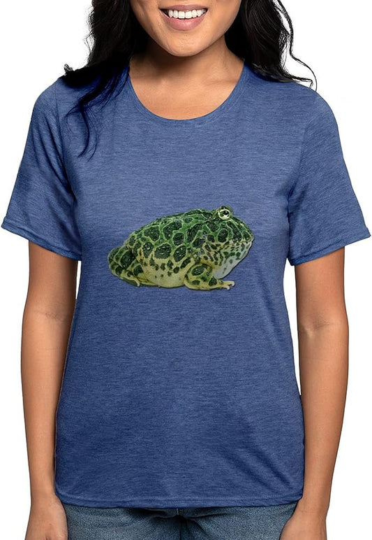 CafePress FIN Pacman Frog Womens Tri Blend T Shirt Women's Tri-Blend T-Shirt