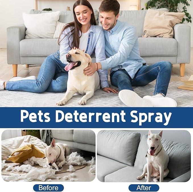 No Chew Spray for Dogs 120ML Bitter Apple, Effective Anti Chew Spray for Dogs, Protects Furniture, Belongings & Prevents Wound Irritation, Indoor & Outdoor Use, No Alcohol & Trace