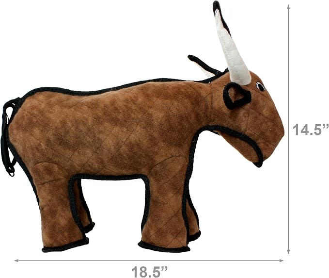 TUFFY® : Bull Dog Toy: Ultra Durable Plush Toy with Multiple Layers & Reinforced Seams, Washable and Floats, Original Construction