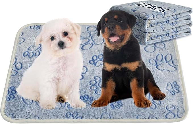 Reusable Puppy Pads, Washable Pee Pads, Leakproof 23"x 36" 2 Pack | High Absorbency Dog Training Pads, Wee Wee Pads With Waterproof Non-Slip Base For Indoor Potty, Crates, Playpen & Senior Dogs