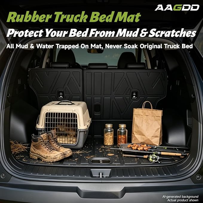 Cargo Trunk Mat with Backrest Mats for Hyundai Tucson 2022-2026,All Weather Protection TPE Heavy Duty Cargo Liner Tucson Accessories,Not for PHEV (Plug-in Hybrid Models) & Tucson N Line