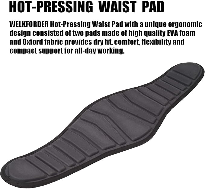 Tongue Buckle Body Belt With Hot-Pressing Waist Pad and 2 Side D-Rings Personal Protective Equipment Safety Harness | Waist Fitting Size 30'' to 45'' for Work Positioning, Restraint