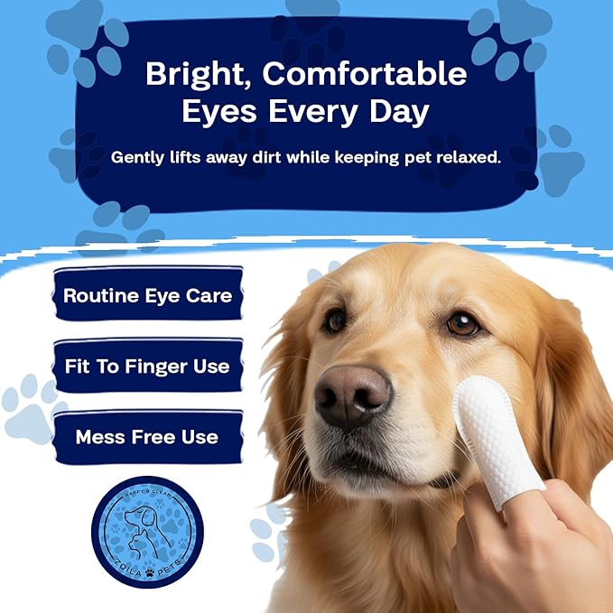 Dog Eye Cleaner Wipes & Cat Eye Wipes | Scent Textured Tear Stain Remover for Dogs, Eye Wipes for Dogs, Dog Tear Stain Remover, Dog Eye Wipes for Discharge and Crust | 50 Count (Coconut)