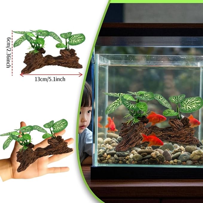 Prettyia Small Driftwood for Aquarium Driftwood Fish Tank Decorations，Aquarium Decor for Fish Tanks & Reptile Terrariumsartificial(Type-A)