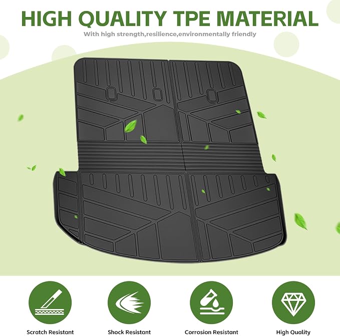 Cargo Liners for 2026 Hyundai Palisade 7&8 Seats(Only Fit Gas Models) Trunk Mat with Seat Back Cover Accessories, All Weather Rear Cargo Mat Backrest Protector