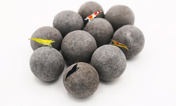 Awesome Industries Betta & Shrimp Tourmaline Mineral Balls Aquarium Water Conditioner Over 30 Elements Improves Water Quality, pH Balance, Health, Color & Breeding (10 Pack Large)