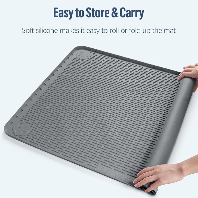 Pee Pad Holder for Dogs 50''x35'' Silicone Puppy Pee Pad Tray, Dark Grey | Extra Large Dog Potty Tray Leak-Proof, High Edge, No Spill Training Pads for Floor Protection, No Pee Pads