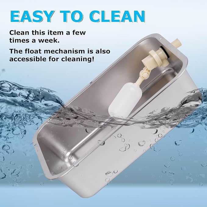 3 Gallon Automatic Dog Water Dispenser for Large Dogs Stainless Steel Bowl, Large Self Filling Auto Water Bowl Outdoor for Cats Livestock Chicken