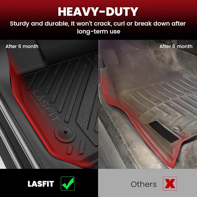 LASFIT Floor Mats&Trunk Mat Fit for BMW i4 2022 2023 2024 2025 2026 M50/eDrive40/eDrive35/xDrive40, All Weather TPE Custom Fit 1st&2nd Row Full Set Car Mats & Cargo Liner, Black