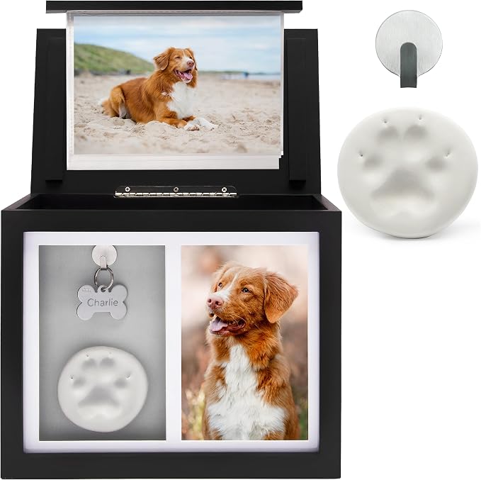 Chasing Tails Pet Urns for Dogs - Dog Urns for Ashes, Suitable for All Pets - Includes Paw Print Kit, Picture Frame and Photo Book for a Lasting Tribute and Keepsake Memory