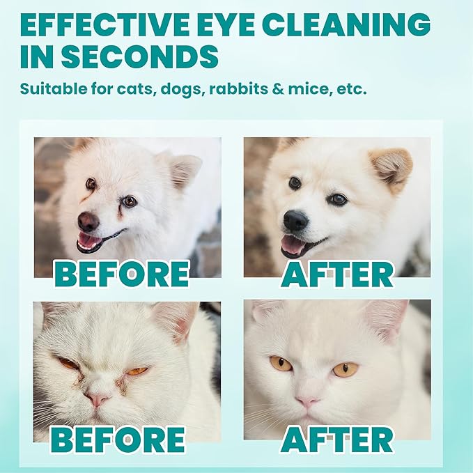 MEDUWEDU Eyes Wipes for Dogs & Cats 220 Counts, Grooming Kit Care for Dogs and Cats, Prevent Tear Stains, Eye Debris, Discharge, Mucus Secretions,Coconut Scent