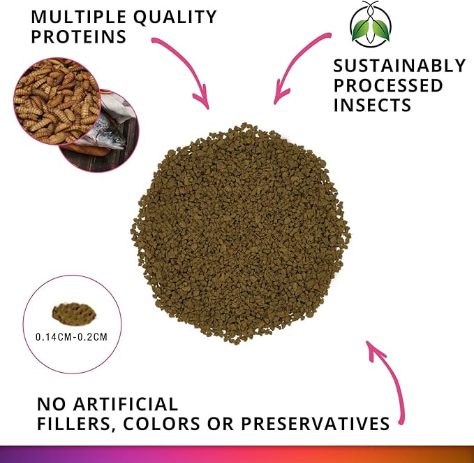 Fluval Bug Bites Color Enhancing Fish Food for Tropical Fish, Granules for Medium to Large Sized Fish, 4.4 oz. (Pack of 2)