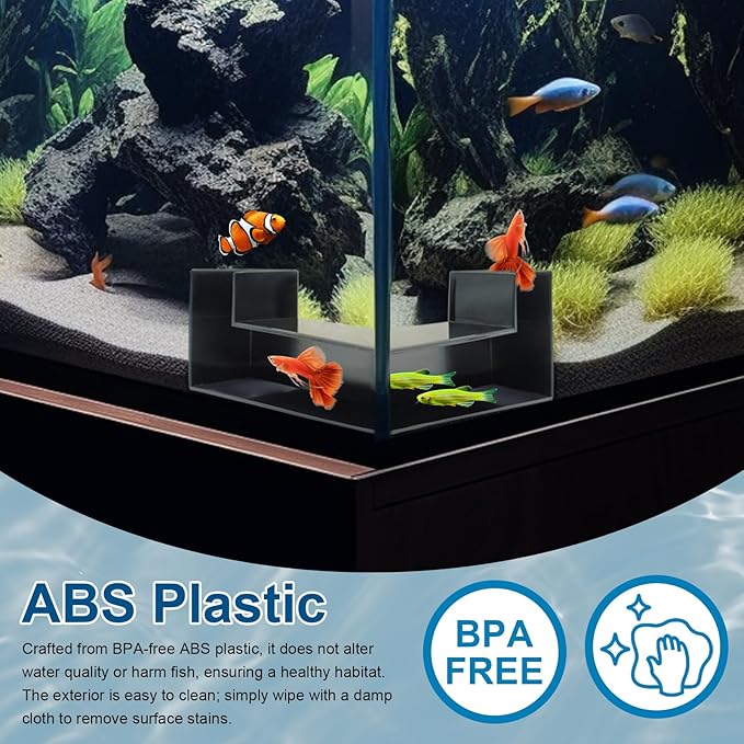 Black Aquarium Cave for Fish and Shrimp – Fish Tank Tunnel Hideout, Natural Decorative Tank Ornament for Betta, Shrimp, and Small to Medium Aquatic Tanks