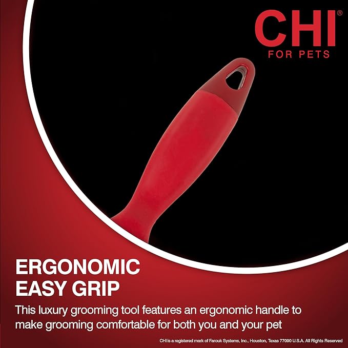 CHI for Dogs Rubber Fur Accumulator Brush, Dog Grooming Tool for Removing Loose Hair and Lint from Coats Furniture Clothing and Car Seats, Flexible Rubber Bristles, Easy Clean Grooming Brush | Flexible rubber bristles, removes loose hair and lint from ...