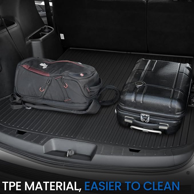 Cargo Mat for 2015-2019 Ford Explorer, All Weather TPE Trunk Mat Cargo Liner Accessories (15-19 | Cargo Mat)