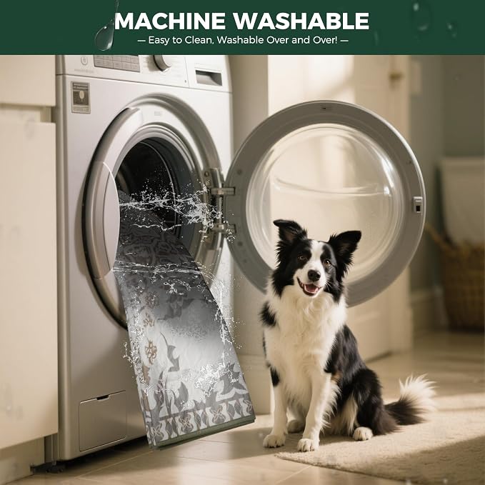 FXW Washable Pee Pads for Dogs, Super Absorbent, 35" Square, 2 Packs | Machine washable, Non-slip backing