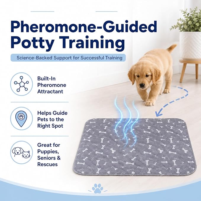 NovaPaw Pup Pad with Pheromones, Reusable Puppy Pads Washable for Dogs & Cats,Washable,Durable Leak-Proof & Anti-Slip Pet Training Pads for Home & Trave